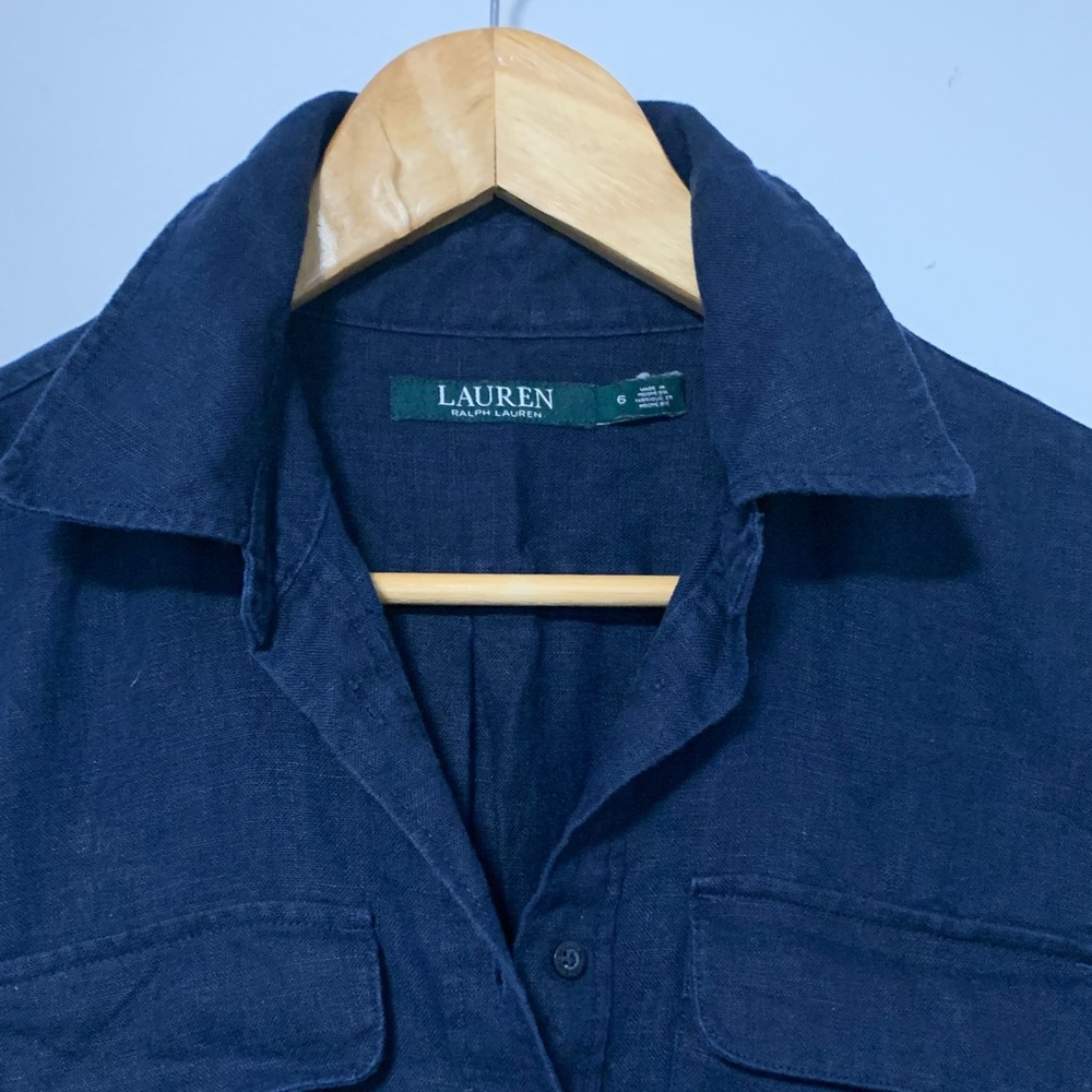 Ralph Lauren linen navy dress